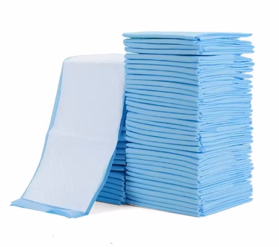 Produttore di cuscinetti monouso per adulti con pellicola blu assorbente per la cura personale